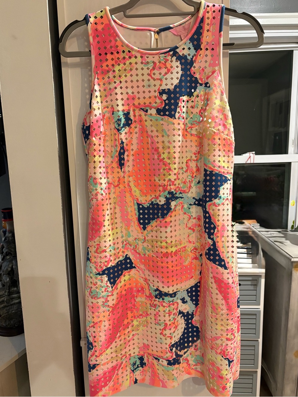 Lilly Pulitzer Perla Shirt Dress Queen Conch Indigo
